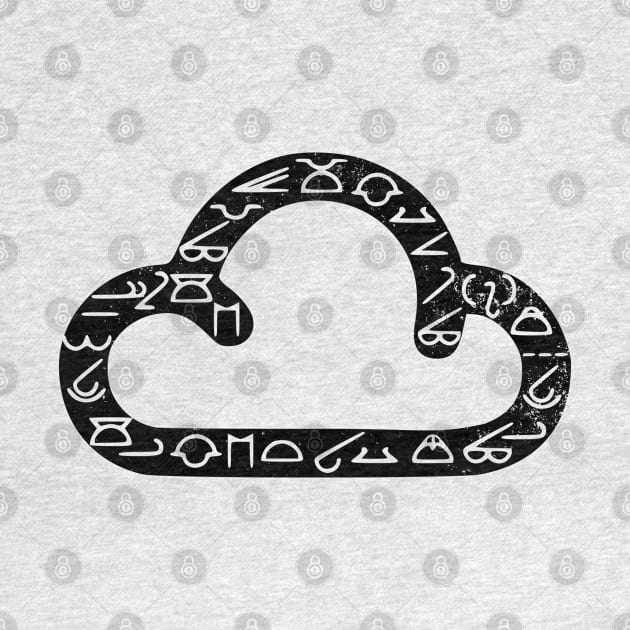 Retro cloud symbols by MorvernDesigns